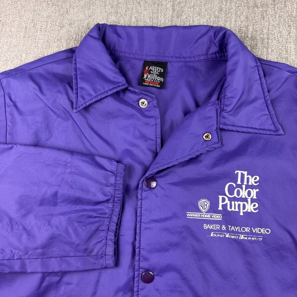 The Color Purple Movie Promo Jacket Mens Medium Purple Vintage 80s Windbreaker